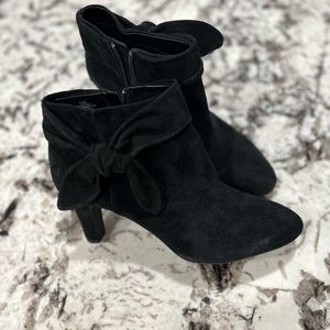 Alex Marie Suede Bow Tie Ankle Booties